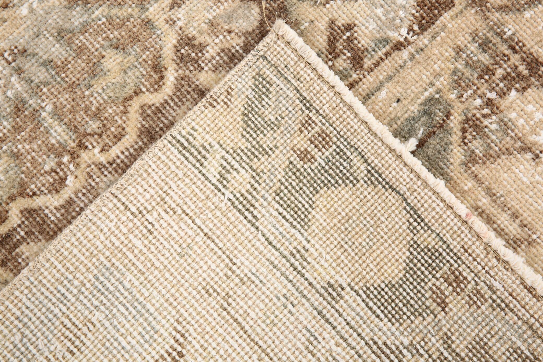 3x12 Brown & Beige Classic Persian Runner Rug, 90x379Cm