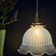 Vintage blue glass pendant light
