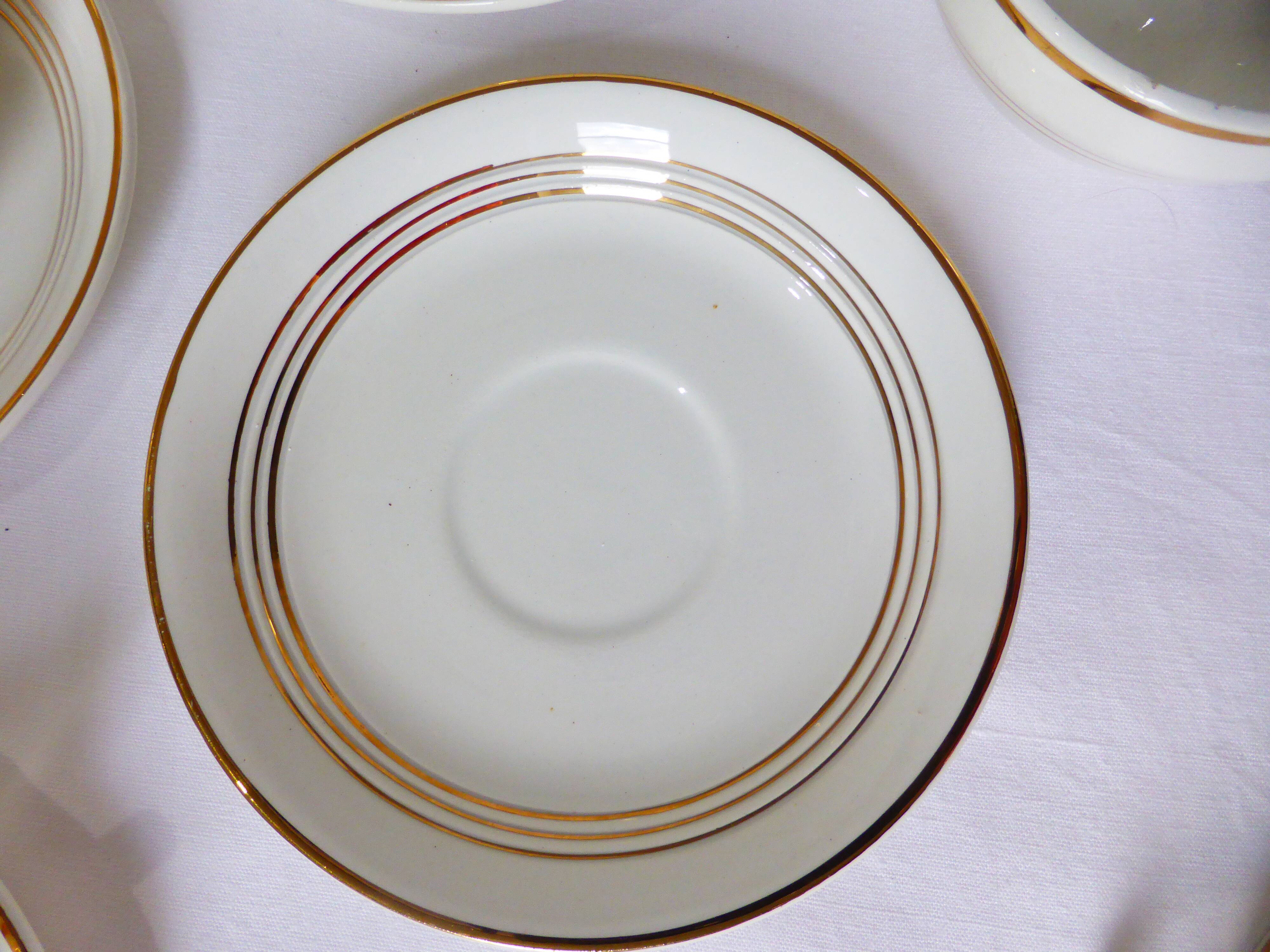 Céranord coffee service with gold trim 220574