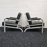 Mid century US Army Aluminium  Sofa and Armchairs by Hans H. Hunnebeck,1953