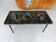 Japanese patterned coffee table, tapered legs and brass, vintage.