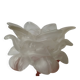 Grande Tulipe ancienne en forme de fleur "rose" - verre dépoli