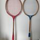 Vintage Antique Wooden Badminton Rackets