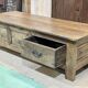 Table basse en châtaignier du XIXème à 3 tiroirs
