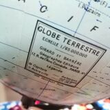 Globe map "Girard and Barrere" vintage 60/70