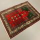 Distressed Turkish Rug 117x88 cm Vintage Shabby, Wool Tribal Red, Green Small