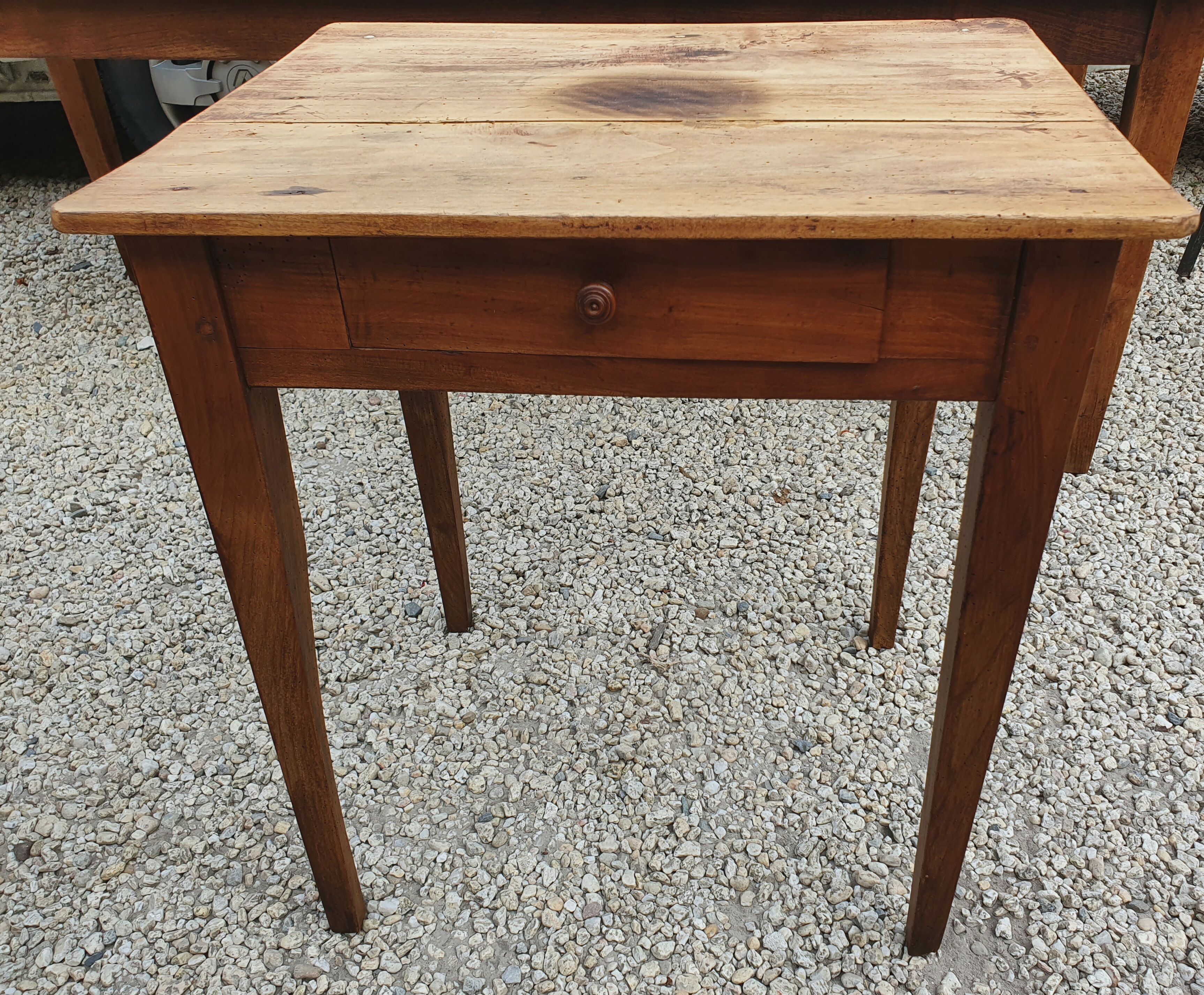 Children's desk table in wax wood