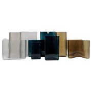 Midcentury Modern collection of ten "Ice" vases by Gullaskruf, Sweden, 1960s.