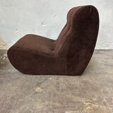 Pair of brown corduroy armchairs