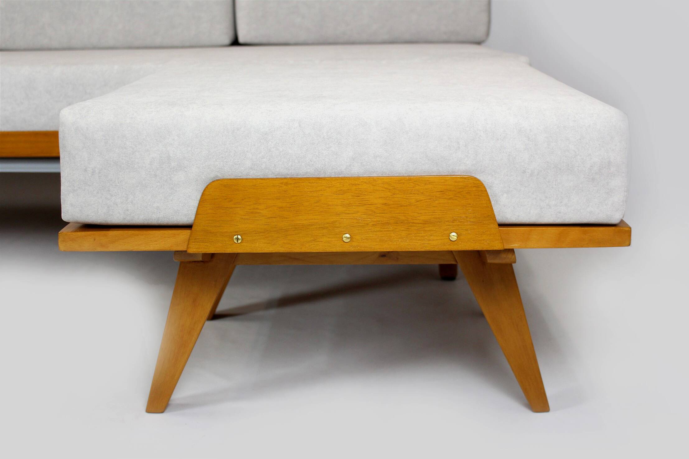 Restored Vintage Modular Corner Sofa Bed with Ottoman, 1960s