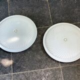 Vintage ceiling lamp with acrylic striped shade