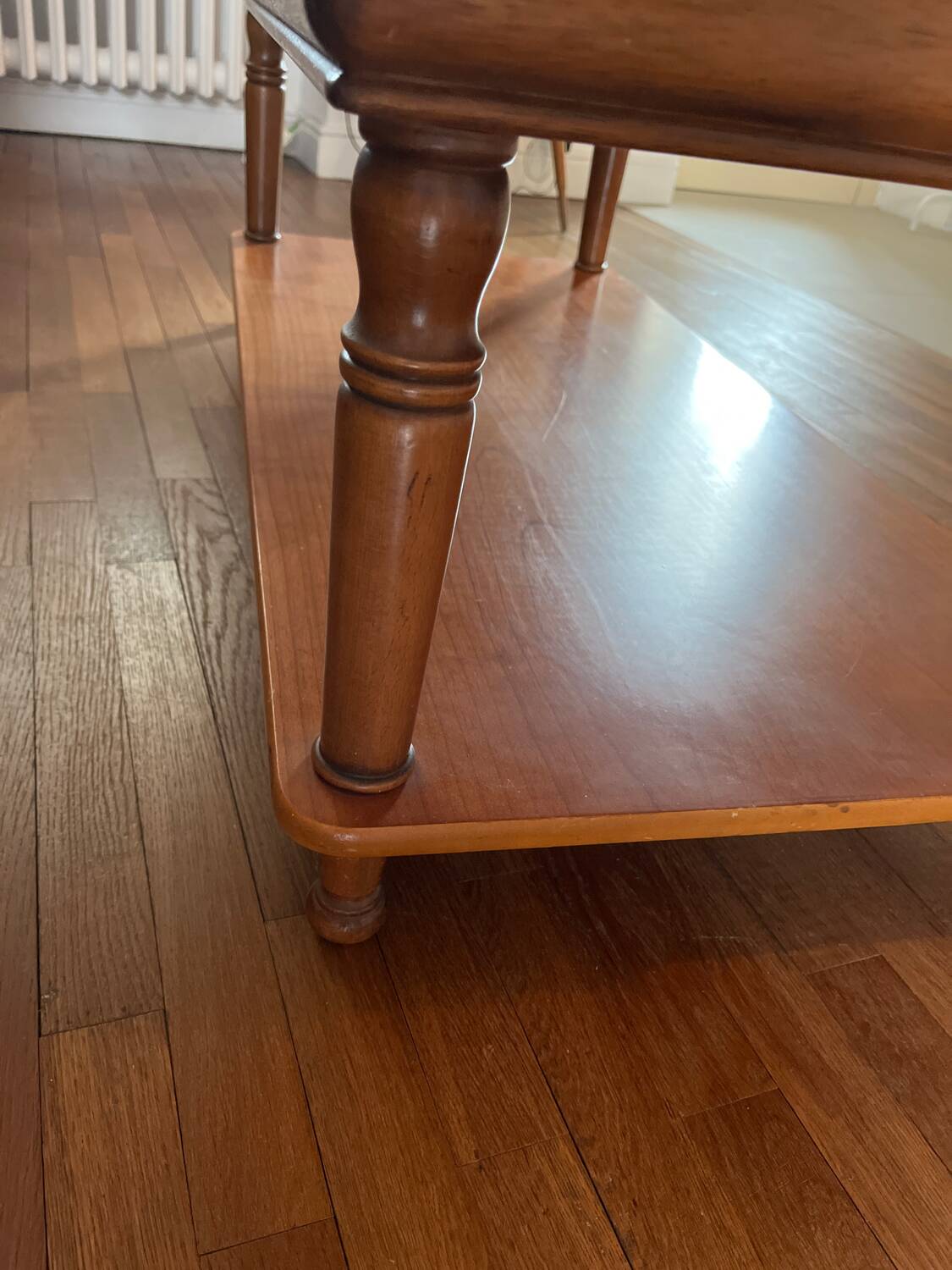 Cherry wood coffee table from the 80s