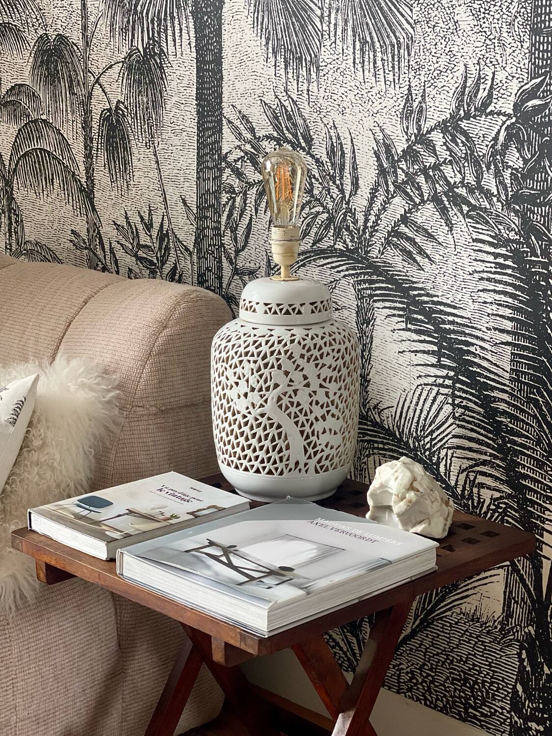 Porcelain lamp base 1950