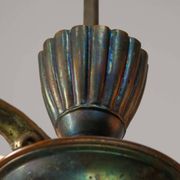 Chandelier figural en laiton Art Déco français, 1930