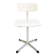 Mid Century Chaise d'école Chaise d'enfant Blanc Bois Métal Vintage Rétro C