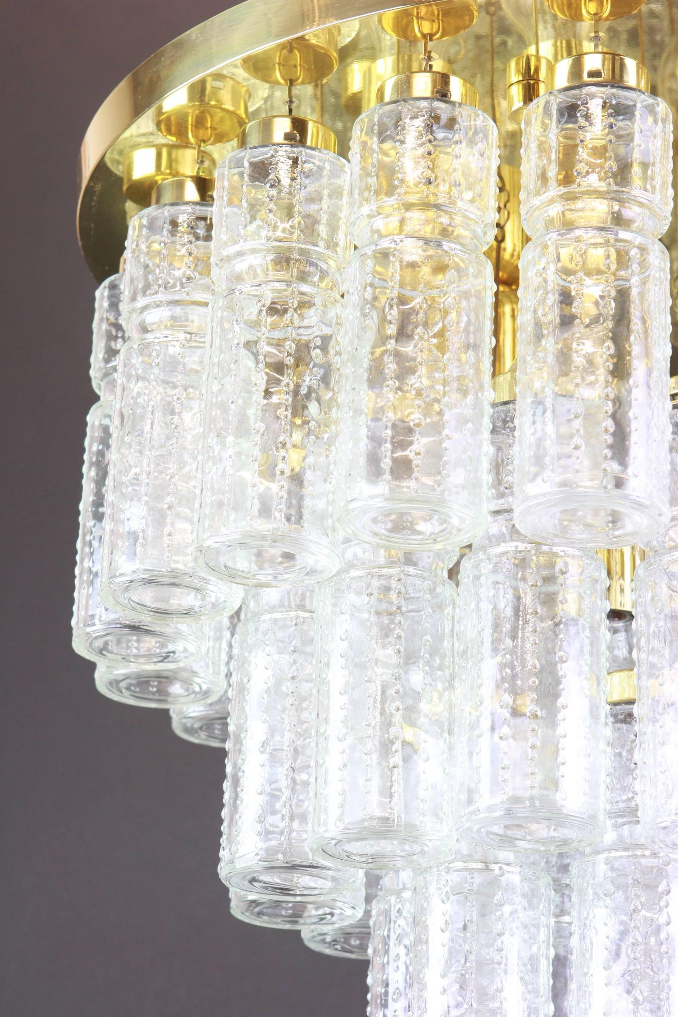 Large glass chandelier Limburg, Germany, 1960s
