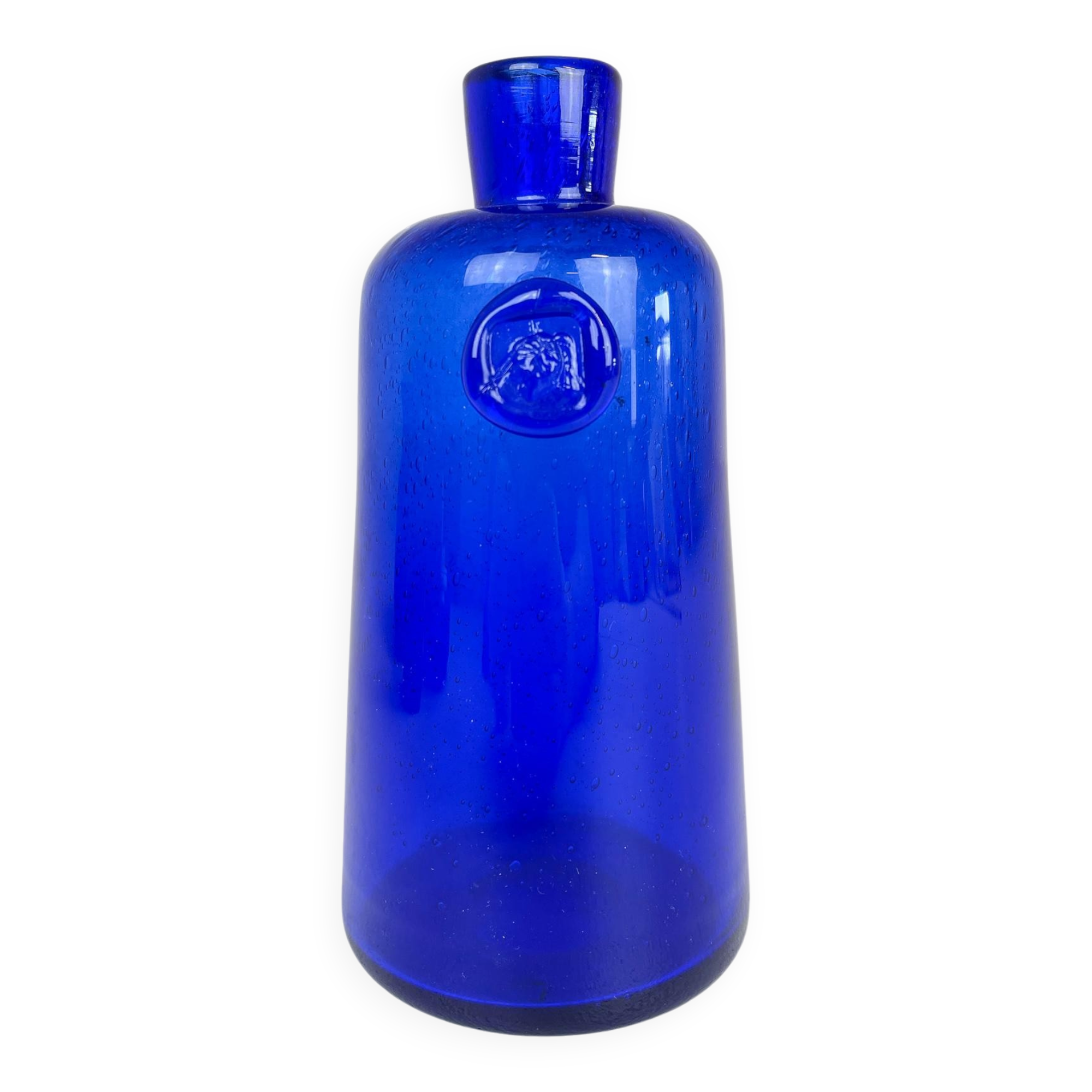 Midcentury Collection of Five Blue Vases by Erik Hoglund, Sweden, 1960s