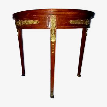 Half-moon console table mahogany empire