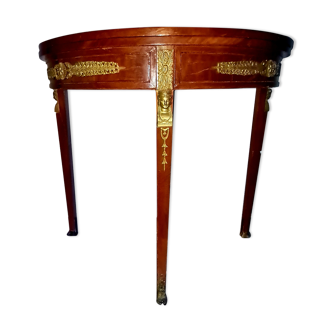 Half-moon console table mahogany empire