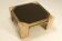 Table basse en pierre et laiton, années 1970, Italie