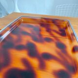 Lucite tray and vintage chrome