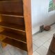 Vintage brutalist oak bookcase