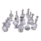 Lot de 20 carafes en verre et cristal