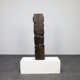 Sculpture in Carved Wood “Totem” by Mario Orsogna, 1977