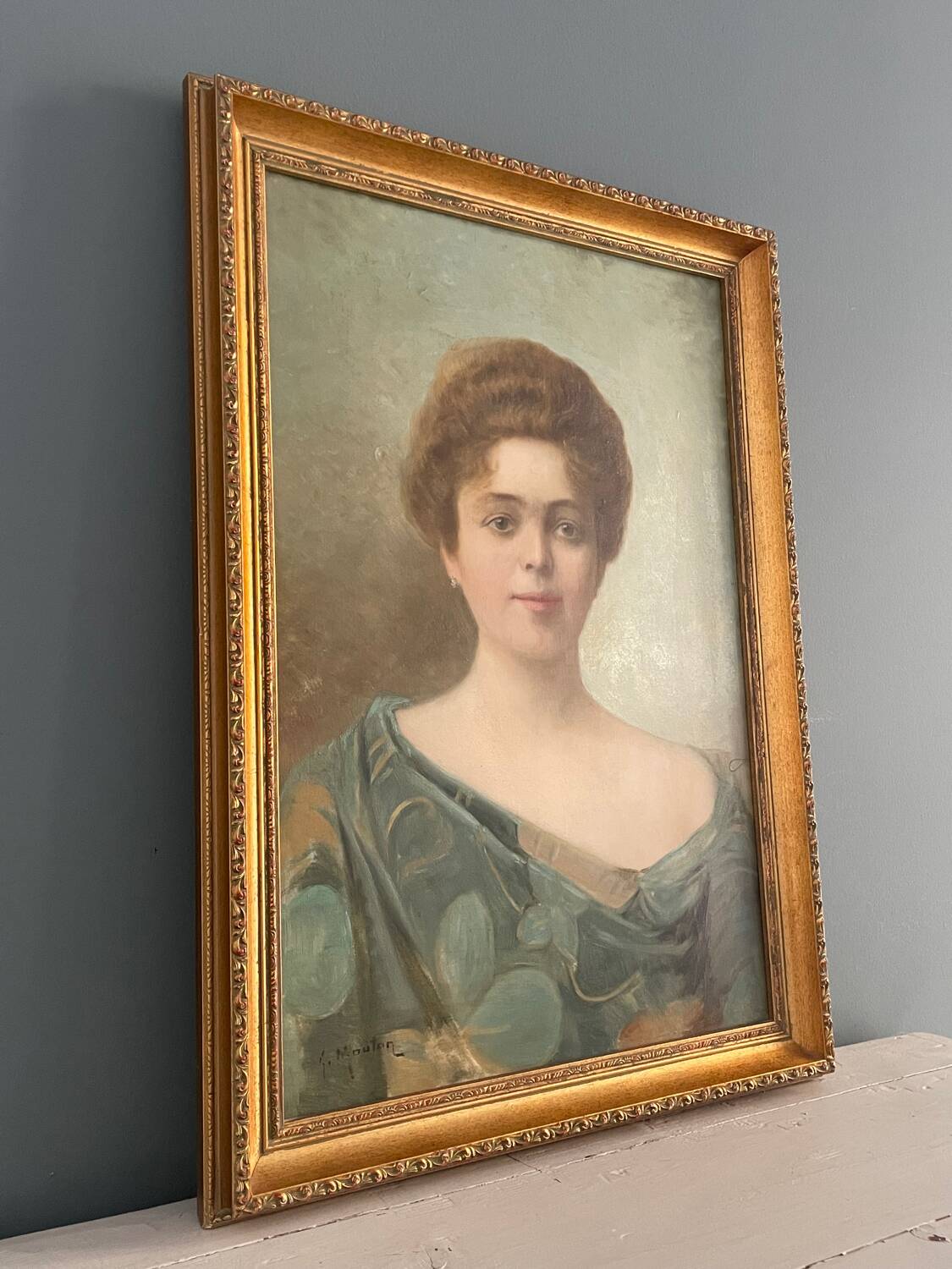 Old painting signed Georges Mouton, early 20th century