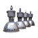 Lot de 4 suspensions industrielles XX°