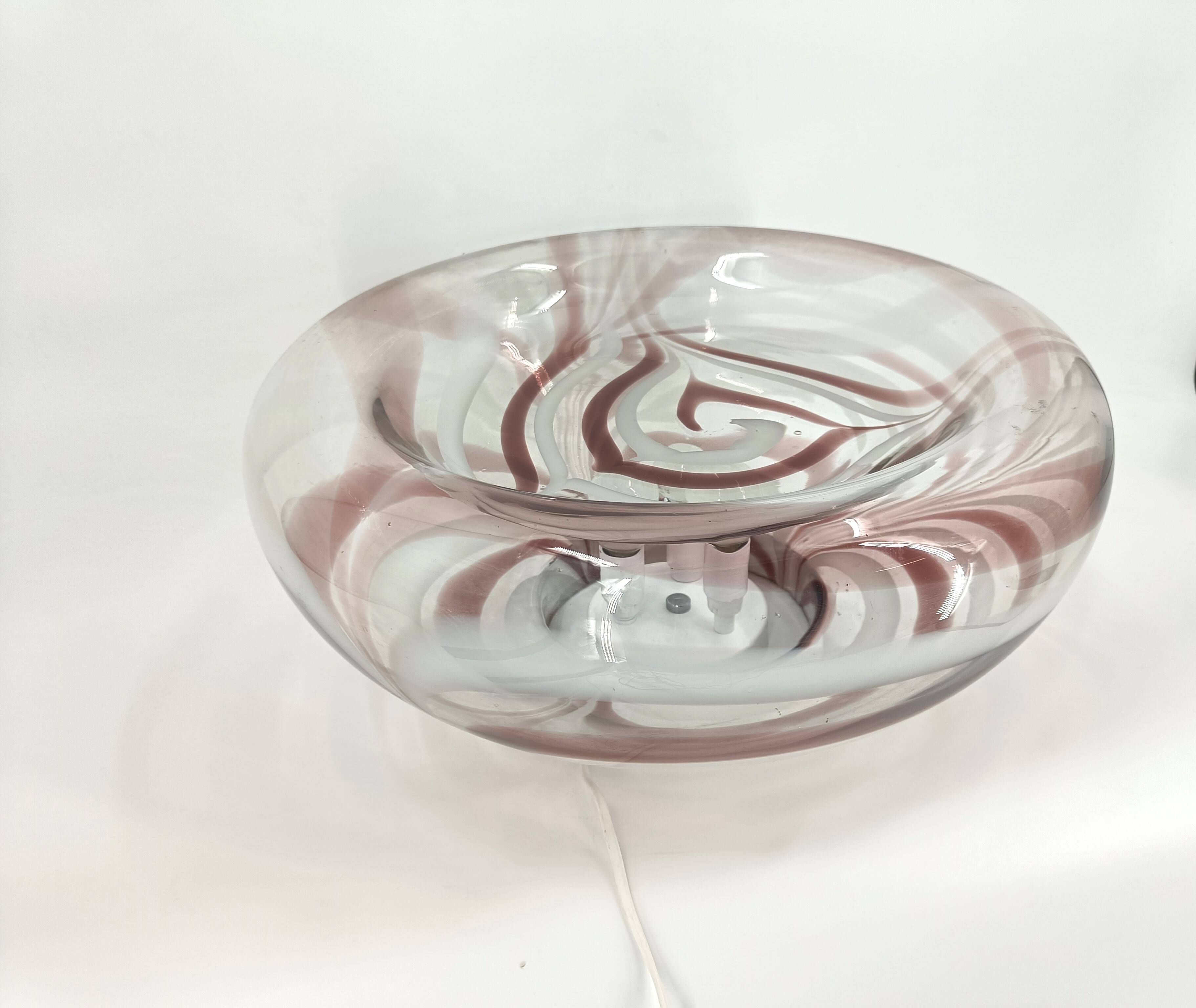 Vintage murano glass table lamp, 1970s