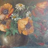 PAINTING - OIL ON CANVAS SIGNED H VAN GESSEL - BOUQUET OF FLOWERS