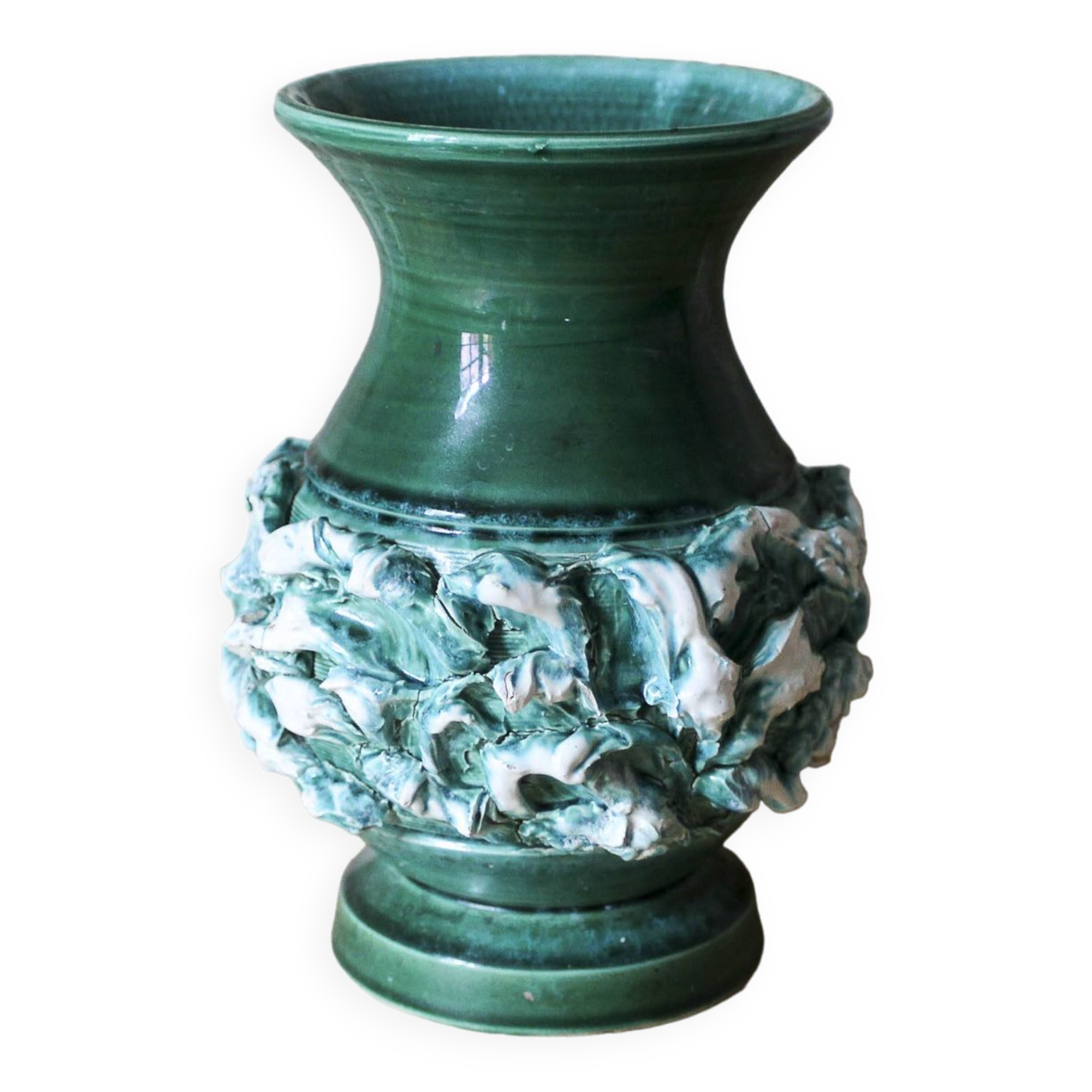 Ceramic vase with slip decoration