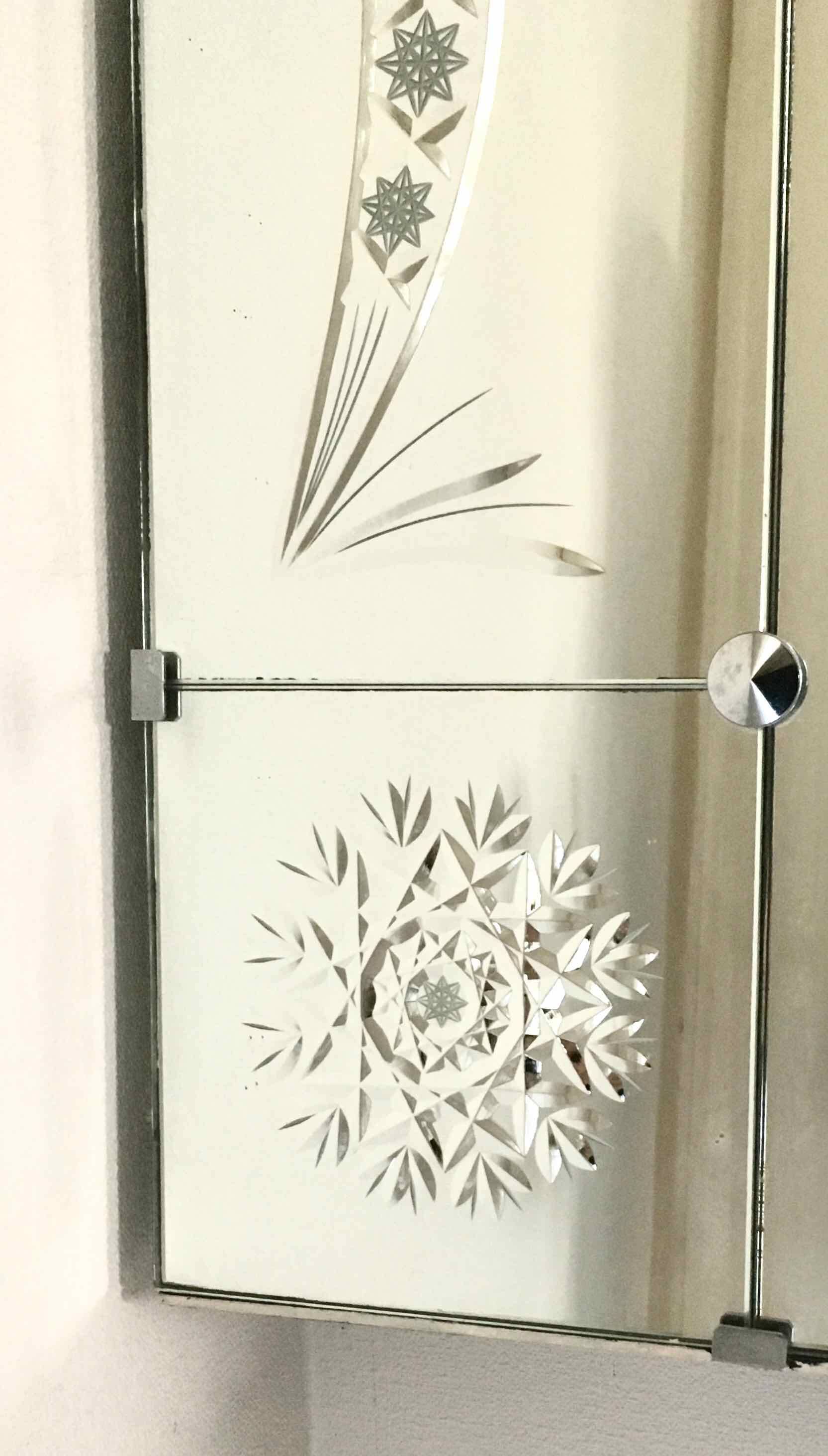 Venetian-style brasserie bistro mirror with chiseled decoration 200 x 100