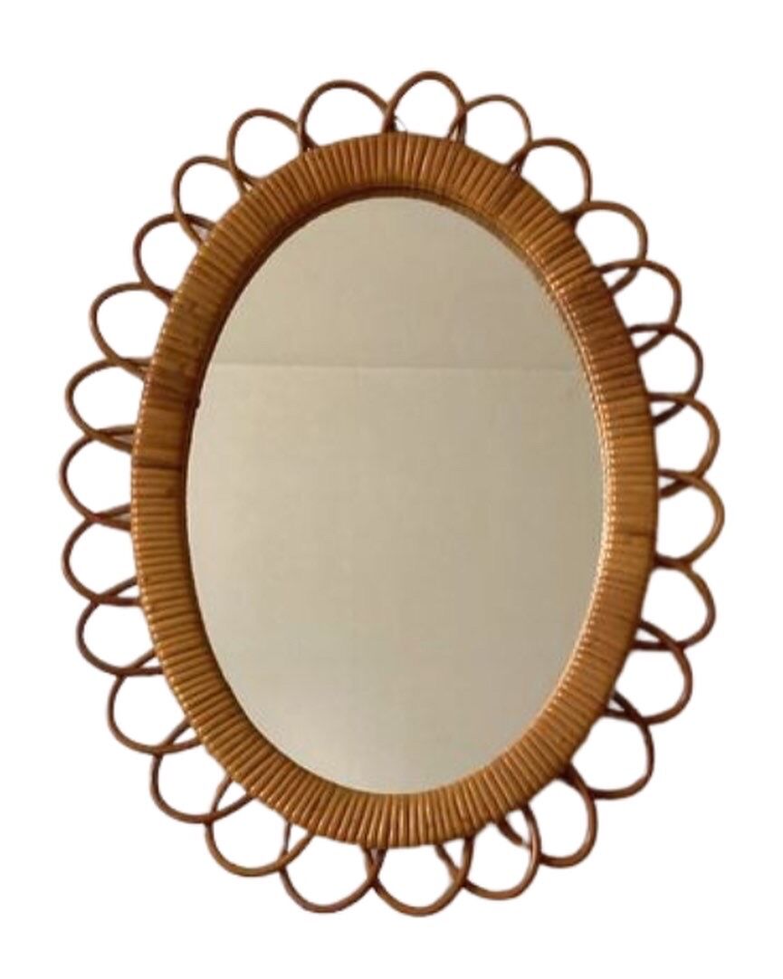Rattan mirror