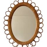 Rattan mirror