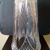 Crystal vase with bouquet holder and crystal barley ears