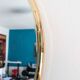 Brass mirror 60cm, 1960s