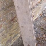 Old wooden stepladder