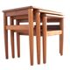 Set of 3 Danish Nesting Tables soldi teak - mid century modern design