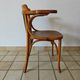 Art Nouveau office chair with curved wood attributed to J&J Kohn, 704 1/2 4V