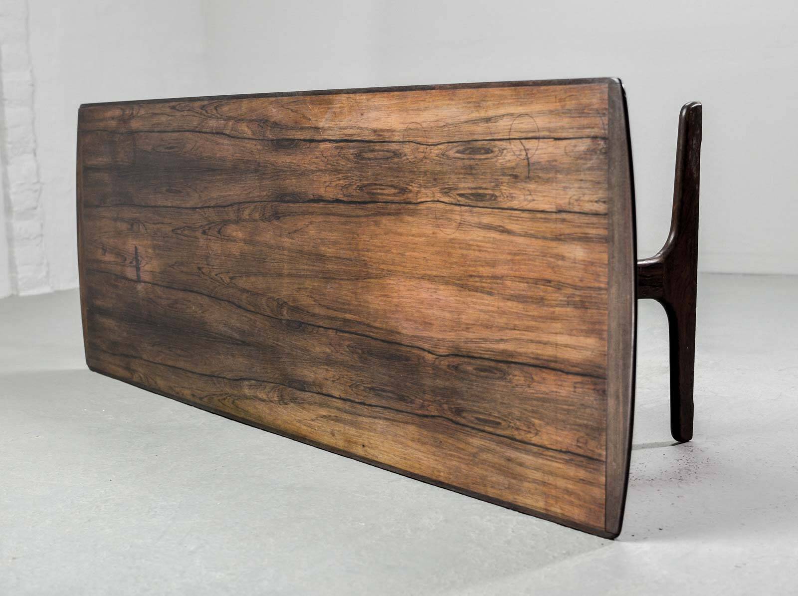 Large Fristho Dutch Design Rosewood Coffee Table for Topform, 1970s