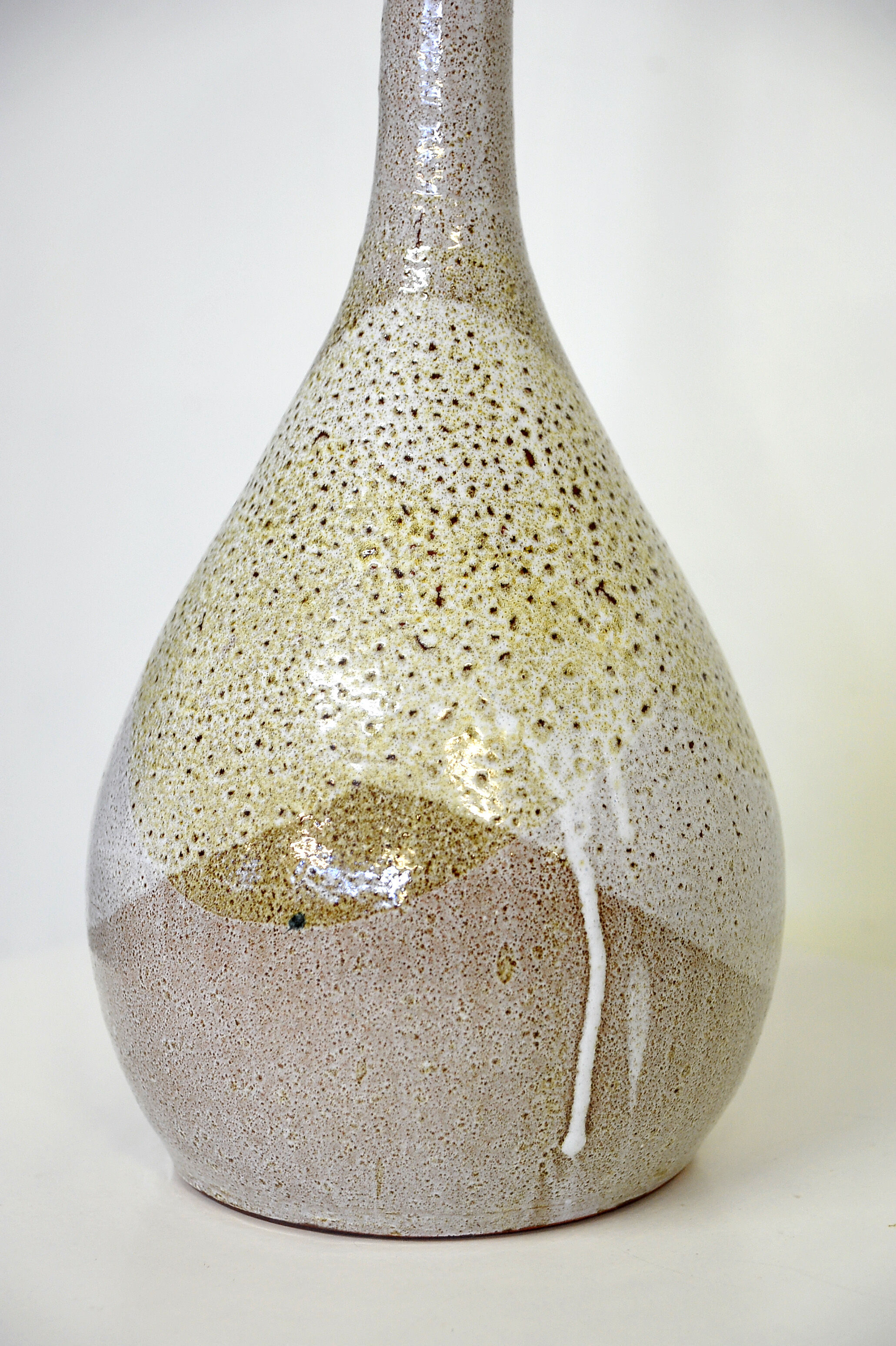 Large ceramic lamp, French work, 60s