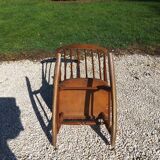 Rocking-chair in beech of the 60s wood