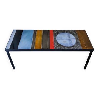 "Sun" coffee table - Roger Capron - 1975