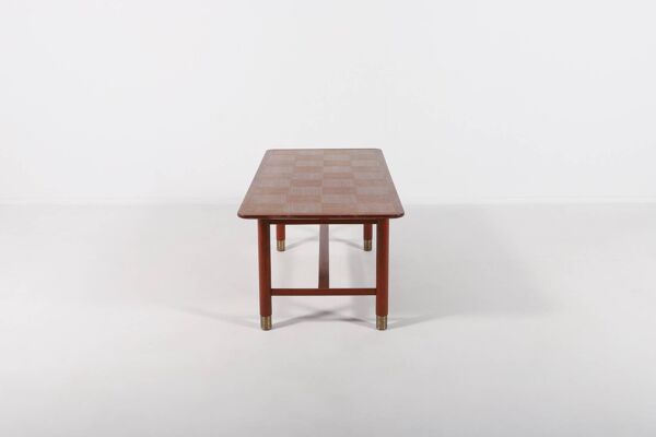 Table basse scandinave moderne en teck par Carl-Axel Acking, Suède des années 1960