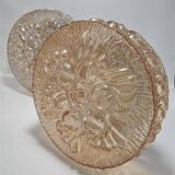 Iridescent cast glass ceiling light by Helena Tynell