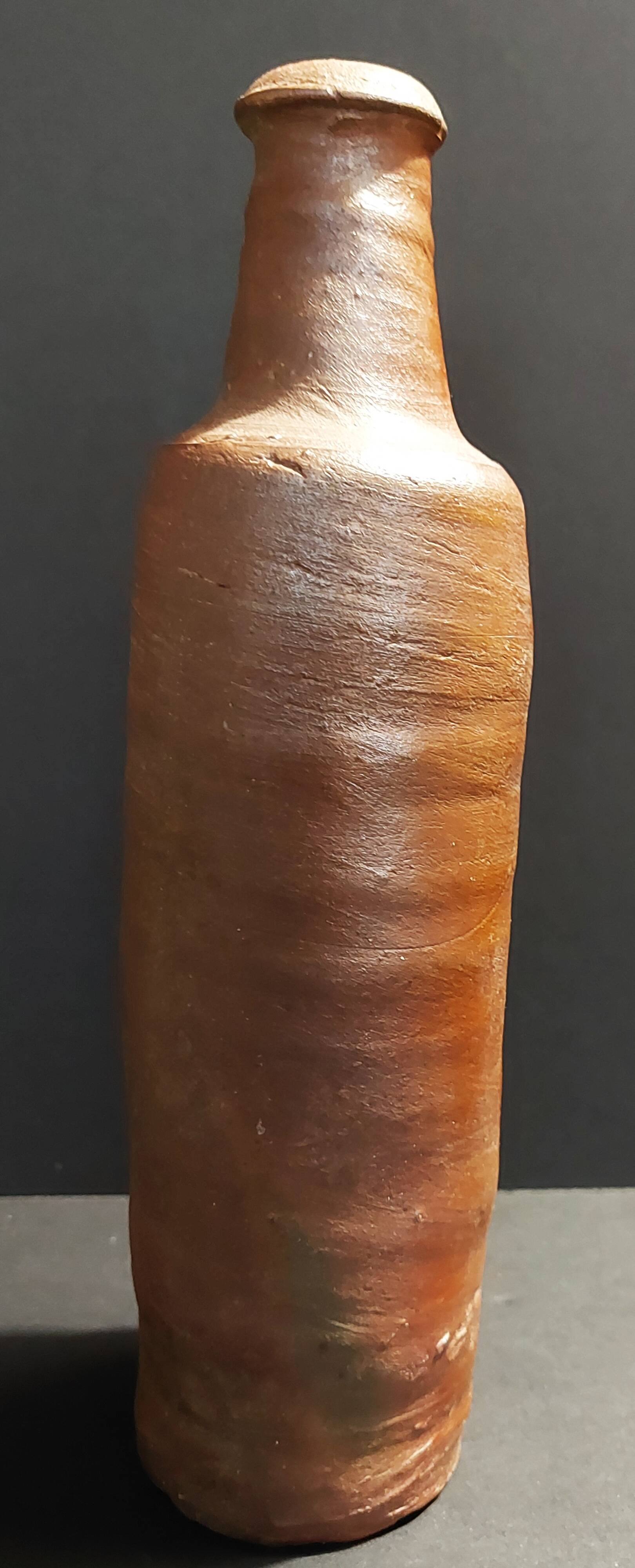 Bouteille en grès marron Puisaye fin XIXème