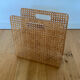 Lucite acrylique & tresse viennoise porte revues newspaper rack