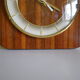 Horloge en formica acajou métal bois verre dans sa boite d'origine - Marque KIPLE - Années 70